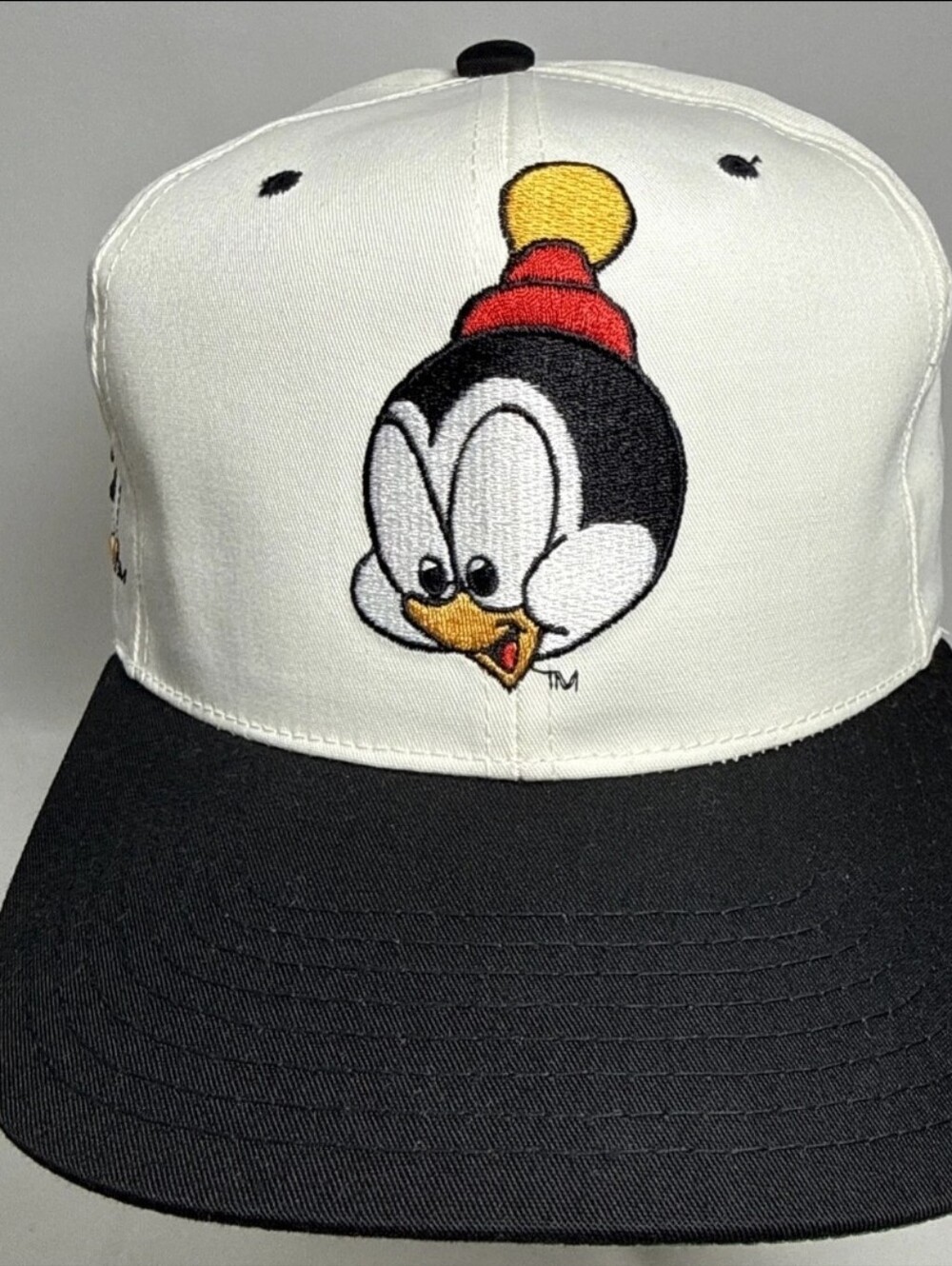 Vintage American Needle Hat Snapback Chilly Willy Blockhead 90s Toon White Cap